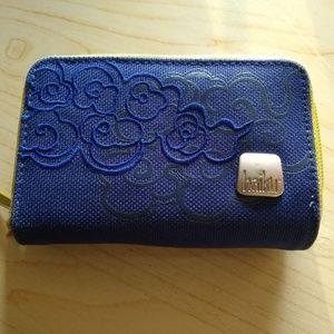 Haiku Indigo & Antique Moss Clouds Zip Wallet